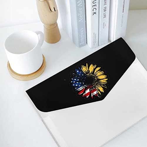 Fascikla datoteka suncokretove plastike u boji američke zastave SAD sa 6 džepova Organizator držač harmonike