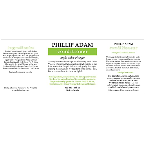 Phillip Adam regenerator jabukovog sirćeta za sjajnu kosu - bez grubih konzervansa - za sve tipove kose