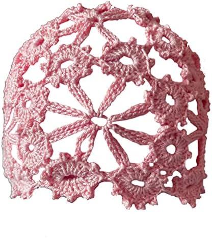 Alldecor Handmade Clout Clout Cloral Beanie Hat za žene Pamuk Crochet Hollow Skull Cap