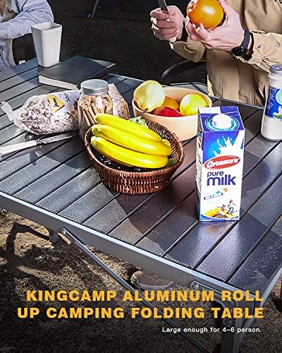 KingCamp stol za kampiranje Aluminij sklopivi stol Roll Up lagani sklopivi stol prijenosni stol za kampiranje