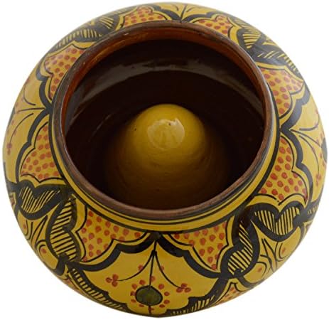 Marokanski ručno izrađeni keramički pepeljasti dizajn od cigara bez dime sa živopisnim bojama x-veliki žuto
