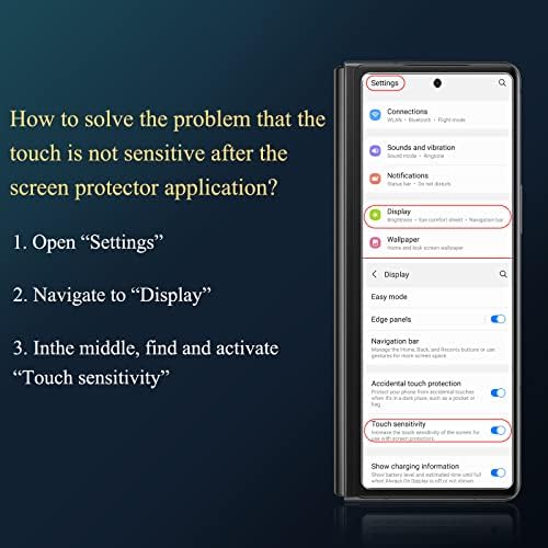 Lywhowl [2 + 2 Pack] za Samsung Galaxy Z Fold 4 Protektor zaslona zaslona zaslona za zaštitu 9h 9h Tvrdoća