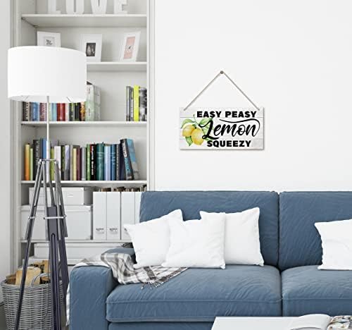 Sign theremon od drveta limuna, jednostavan siseni limun, viseći tiskani drveni dekor plaketa, rustikalni