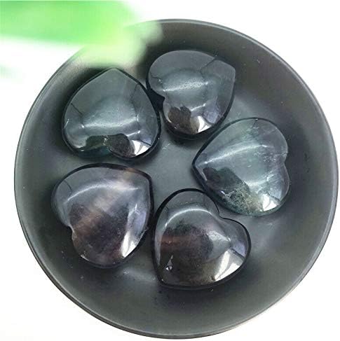 Zym116 1pcs Prirodni šareni fluoritni kvarcni kristalno liječenje srca u obliku kamenja prirodno kamenje