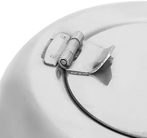 Pepeljara sa poklopcem od nehrđajućeg čelika Vjetrootporni Flip Top ash ladici srebrni okrugli metalni pepeo