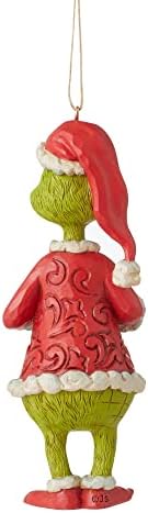 Enesco Jim Shore dr. Seuss Grinch Holding Candy Cane Viseći ukras, 5,31 inč, višebojni