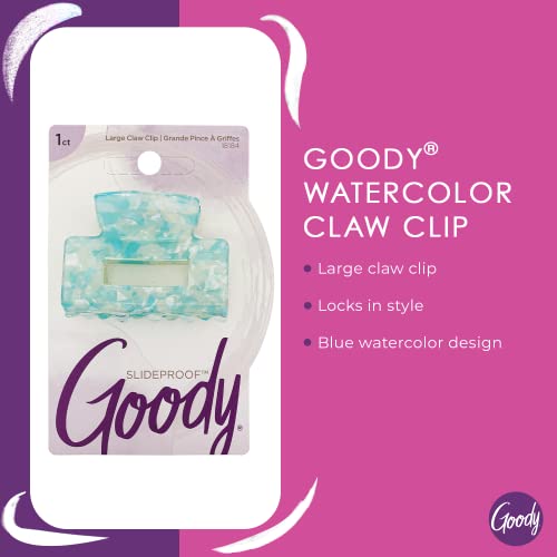 Goody Large Claw Clip, 1 Count-akvarel, plava-za sve tipove kose-odlično za lako povlačenje kose - Dodaci