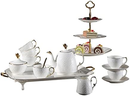 GGEBF Europski stil kosti Kina Kup za kavu Engleski popodne čaj čajnik čaj set za čaj za kavu set sa ladicom vjenčani poklon