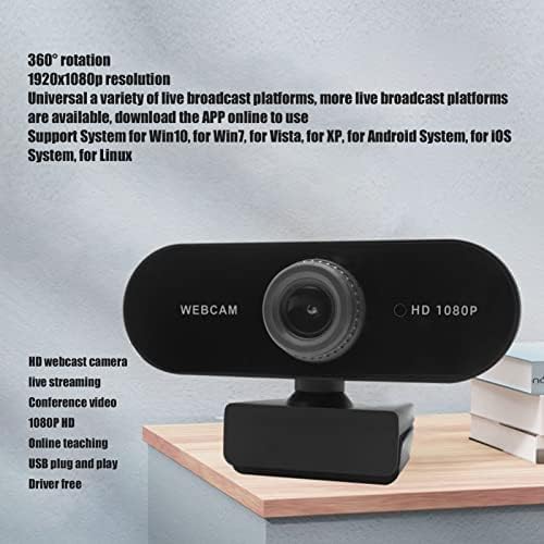 Sanpyl HD web kamera, 1080p 30fps ugrađena u mikrofon USB2. 0 interfejs za 360° rotirajuću desktop kompjutersku