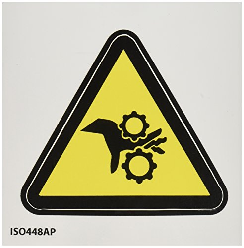 NMC Iso248ap opasnost od zapletanja zupčanika ISO oznaka sa grafikom, 2 Dužina x 2 širina, vinil osetljiv