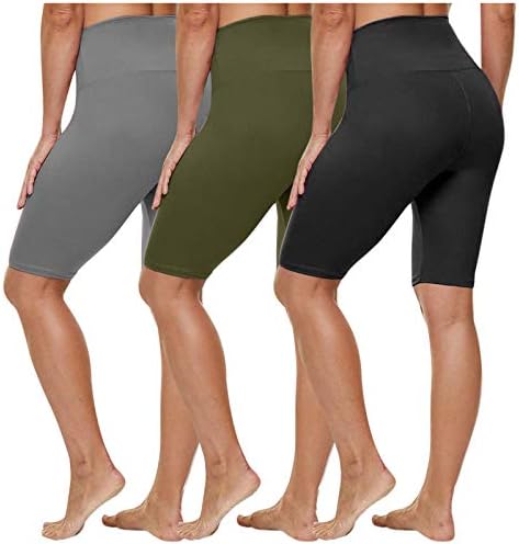 3pc Atletska kratke hlače za teen Girls Butt Hotgings Woge High Squik Yoga Vanjski trčanje Atletski joga