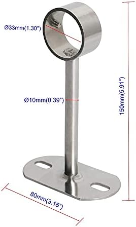 Aopin ormar za nosače 32mm / 1-1 / 4 Držači za savere za zavjese nosači nosača nosača prirubničkih nosača