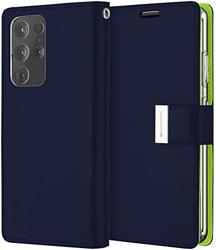 GOOSPERY bogat novčanik za Galaxy S21 Ultra Case 6.8, Extra slot za kartice Flap funkcionalna & amp; moderan