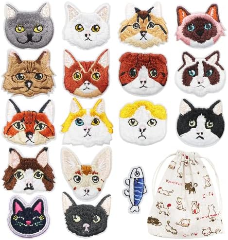 Životinjska mačka šiva željezo na Applique zakrpe za kapice, torbe, ruksake, prsluk, obuća, šešire, jakne,