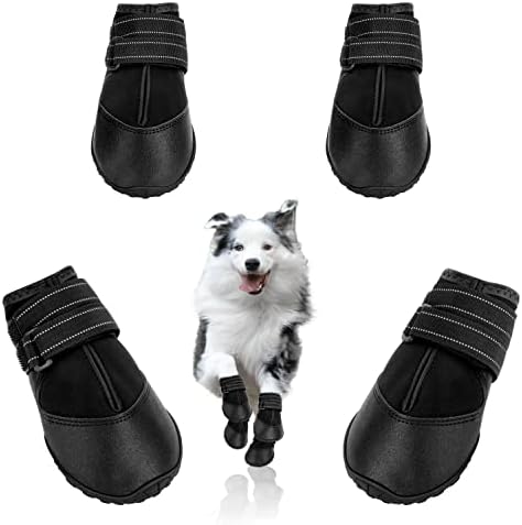 DCOAGT čizme za pse, vodootporne cipele za pse za velike pse sa gumenim potplatom protiv klizanja, prozračiva