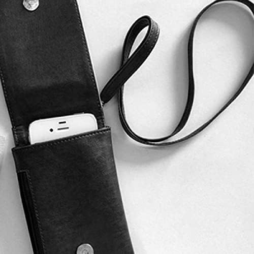 Uzorak japanske prirode grafiti Telefon novčanik torbica Viseća torbica za mobilne uređaje Crni džep