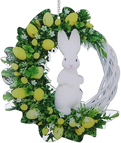 Dobrodošli na vrata vijenca ukras rekvizicije Home Bunny Garland Dekoracija ukrasa Uskrs 2022. ukras i visi