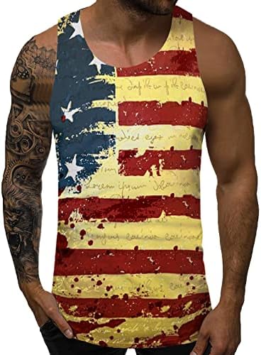 XXBR 4. jula Dan nezavisnosti USA za zastave majice bez rukava teretana Fitness Singlet prsluk za muškarce,