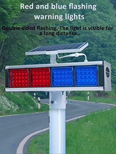 Solarni strobo alarm svjetlo crveno i plavo dvostrano sigurnosno svjetlo svjetlo IP65 vodootporan LED svjetion