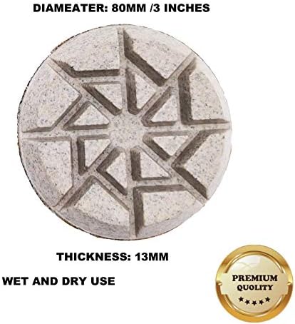 80MM / 3 Professional Diamond Kat poliranje jastuk za beton, teraco, kameni pod, čičak podržava za pod brusilica,
