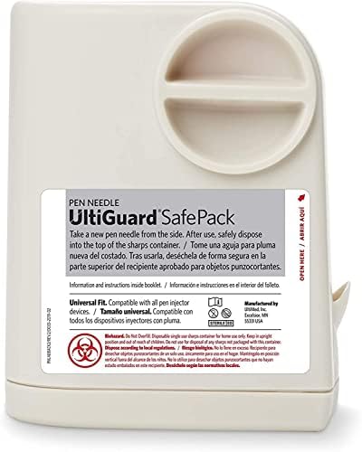 Sve-u-jednom UltiGuard Safe Pack Pen igle i Sharps posuda za injekcije insulina kod kuće i sigurno odlaganje
