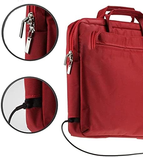 Navitech crvena glatka putna torba otporna na vodu - kompatibilna sa LEXIBOOK DVDP6PJM Portable 7 DVD player