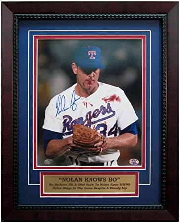 Encore odaberite 680-41 MLB Texas Rangers Nolan Ryan krvavi okvir s autogramom, 11 inča sa 14 inča