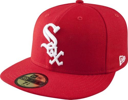 MLB Chicago White Sox Scarlet sa bijelom 59fifty postavljenom kapom, 7 3/4
