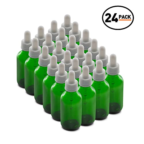 Bottle Depot 8 Colrs koristi Bulk 24 Pack 2 Oz zelene staklene bočice sa bijelom kapaljkom; veleprodajna