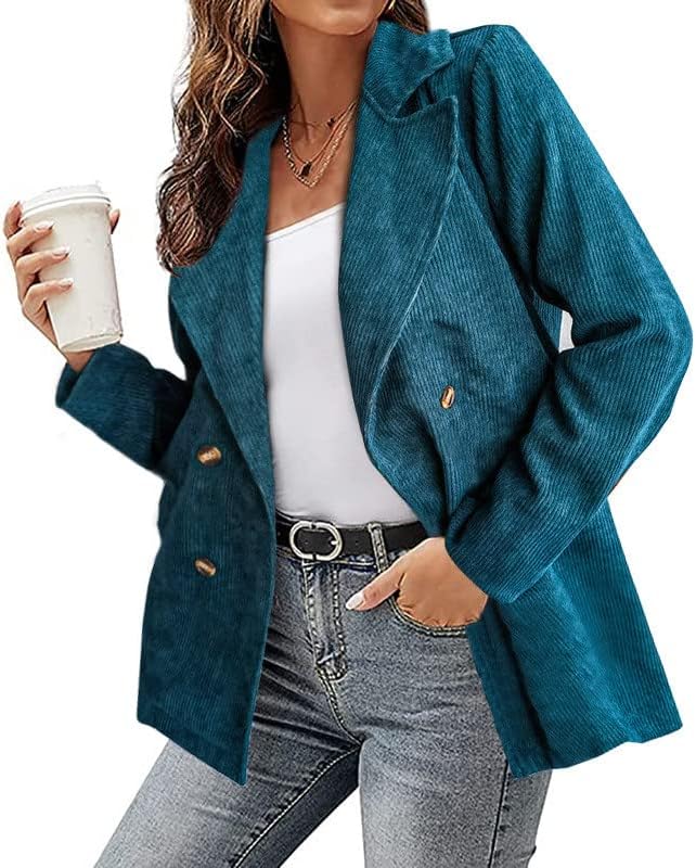 Dnuri casual blezer ženski kolum jakne dugih rukava zarez rever radne kabel odijelo zimski obični jakni
