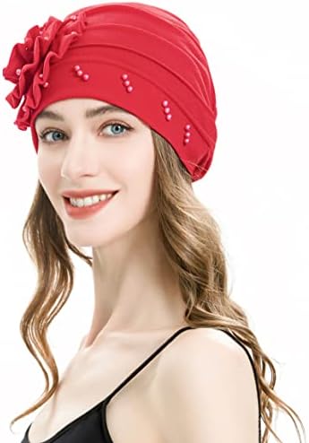 Ženski turban beanie kapa sa cvijećem hemotraće za glavu elastične glave