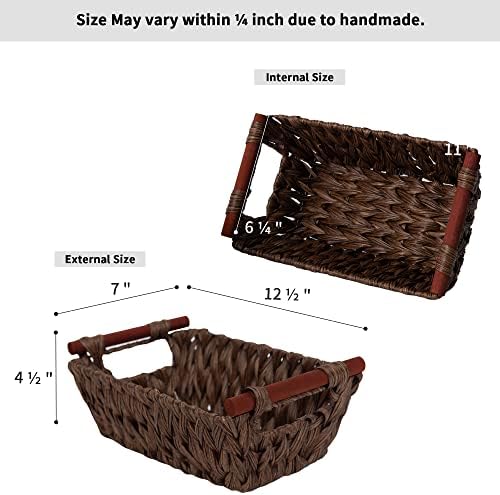 Baka kaže paket od 2-Pack pletene korpe za skladištenje & amp ;1-Pack Extra Large Wicker polica korpe kupatilo