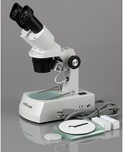 Amscope Se306r-AX Dvogledni Stereo mikroskop, okulari WF5x i WF10x, uvećanje 10X/20x/40X, 2x i 4x ciljevi,