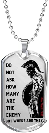 Lucee brat Spartanski kod ogrlice za pse - Vojnički pas - ogrlica za pse vojska - Nova verzija Muška nakita