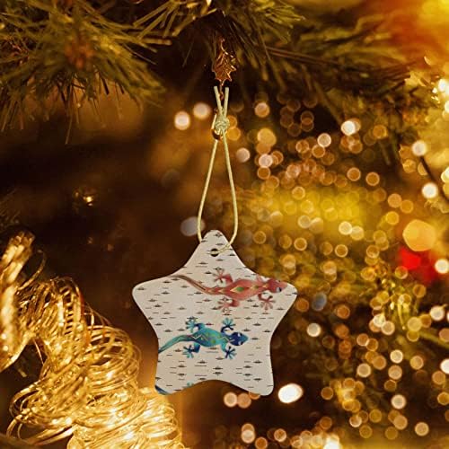 Geckos 2022 božićni keramički privjesak za ukrašavanje božićnog drvca
