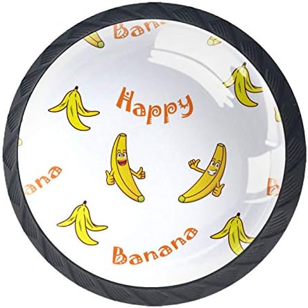 Halidey dugmad za ormare za decu Banana uzorak dugmad za fioke Crystal Glas dizajniran dekorativni dugmad
