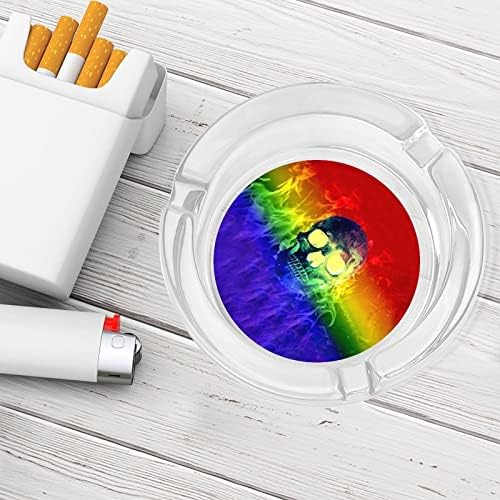 Gay Pride Plamting Staklo Staklo Ashtrays za cigarete i cigare Okrugli nosač ladice za pepeo za tablica