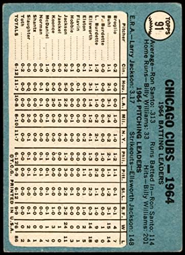 1965 TOPPS 91 CUBS TIM CHICAGO CUBS Dobre mladunce