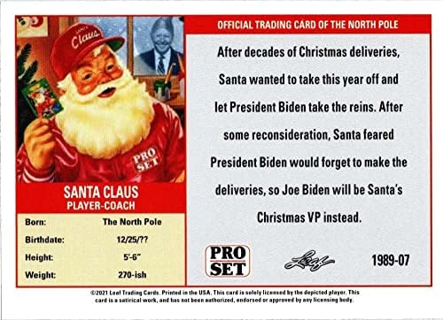 2021 Pro Set Santa Claus 1989-07 Joe Biden Službena trgovačka kartica