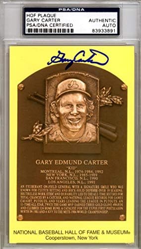 Gary Carter Autographing Hof Plaket Postcard New York Mets, Montreal Expos PSA / DNK 83933891 - bejzbol