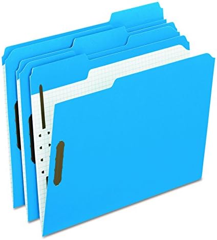 Pendaflex fascikle sa utisnutim pričvršćivačima, 1/3 reza, gornji jezičak, slovo, plavo, 50 po kutiji,