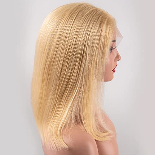 Ouri kosa 613 plava Bob perika ljudska kosa ravna 13x4 čipka prednja perika za ljudsku kosu 180% gustoće