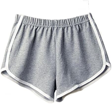 Qifen atletske kratke hlače za žene elastični struk dolfinske kratke hlače Bočne bijele linije detaljno
