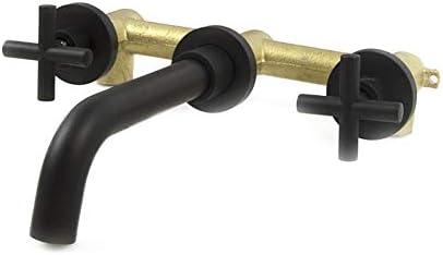 Dvostruke ručke za kupaonicu Slavina zidne mesingane mješalice za vodu Dodirni četkicu Gold & Rose & Chrome