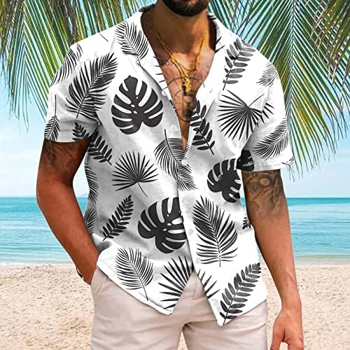 2023 Novi muškarci Casual Short Spring Spring Summer Turned Neck 3D tiskane košulje Modne top bluze Aktivne