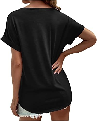 Ženske majice V-izrez Dandelion Print kratki rukav vrhovi ljetni casual tee vrhovi slatke grafičke majice