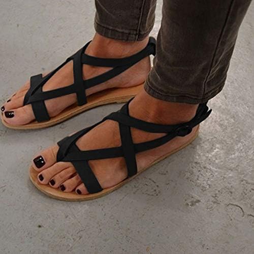 Ženski klizni papuče Ljetne papuče STROPS ravne cipele Flip sandale rimske ženske flops plaže Cross ženske
