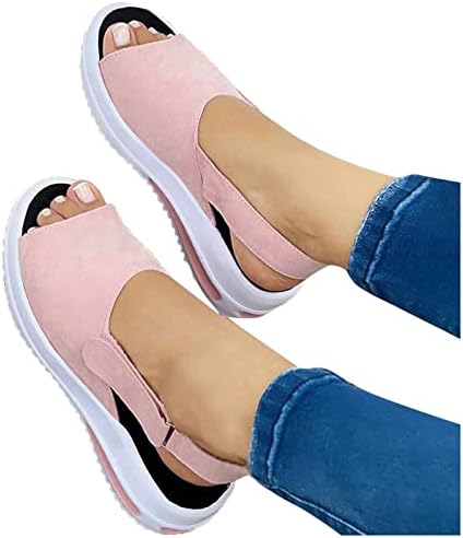 Sandale za žene za žene, žene, žene otvorene nožne prste Espadrilles Dressy platform sandale kliznu na gležnju