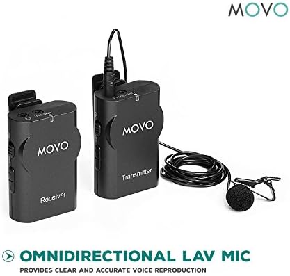MOVO WMIC10 2.4GHz bežični mikrofon za mikrofon za DSLR fotoaparate, iPhone, iPad, Android pametne telefone,