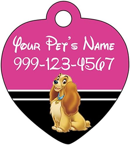 Lady & Tramp prilagođena Id oznaka za kućne ljubimce za pse & amp; mačke personalizirane sa imenom & brojem